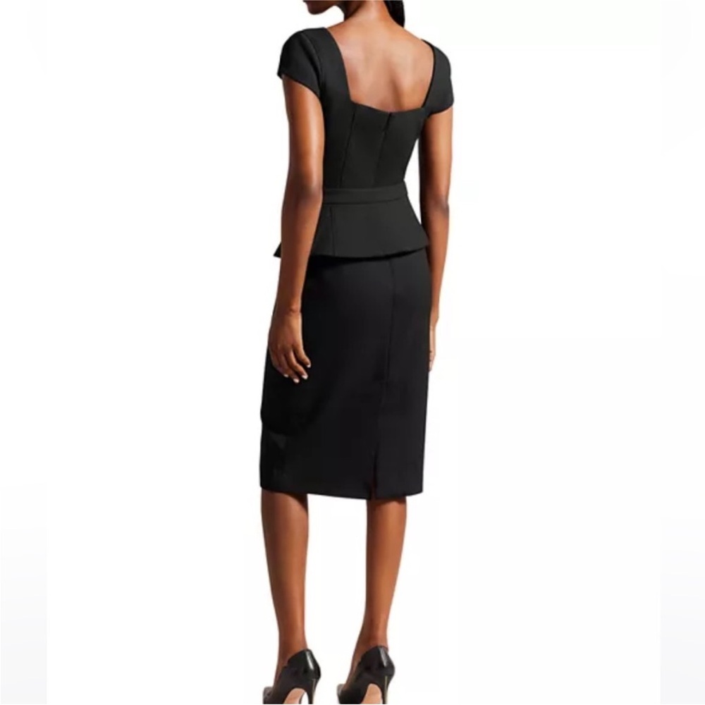 Ted baker fleuurr belted square neck midi shift little black dress, NWT size 3 - Picture 8 of 13